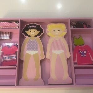 Melissa and Doug Wooden Magnetic Dress Up Dolls